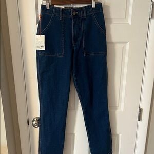 Knox Rose Women’s straight leg elastic waistband relaxed Jeans Size XS/27 NWT